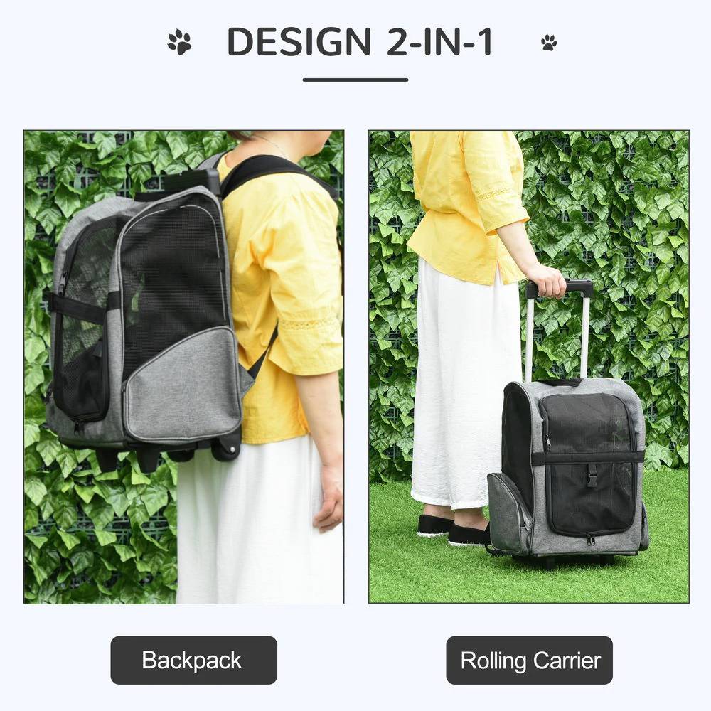 Cat Backpack With Wheels 2 in 1