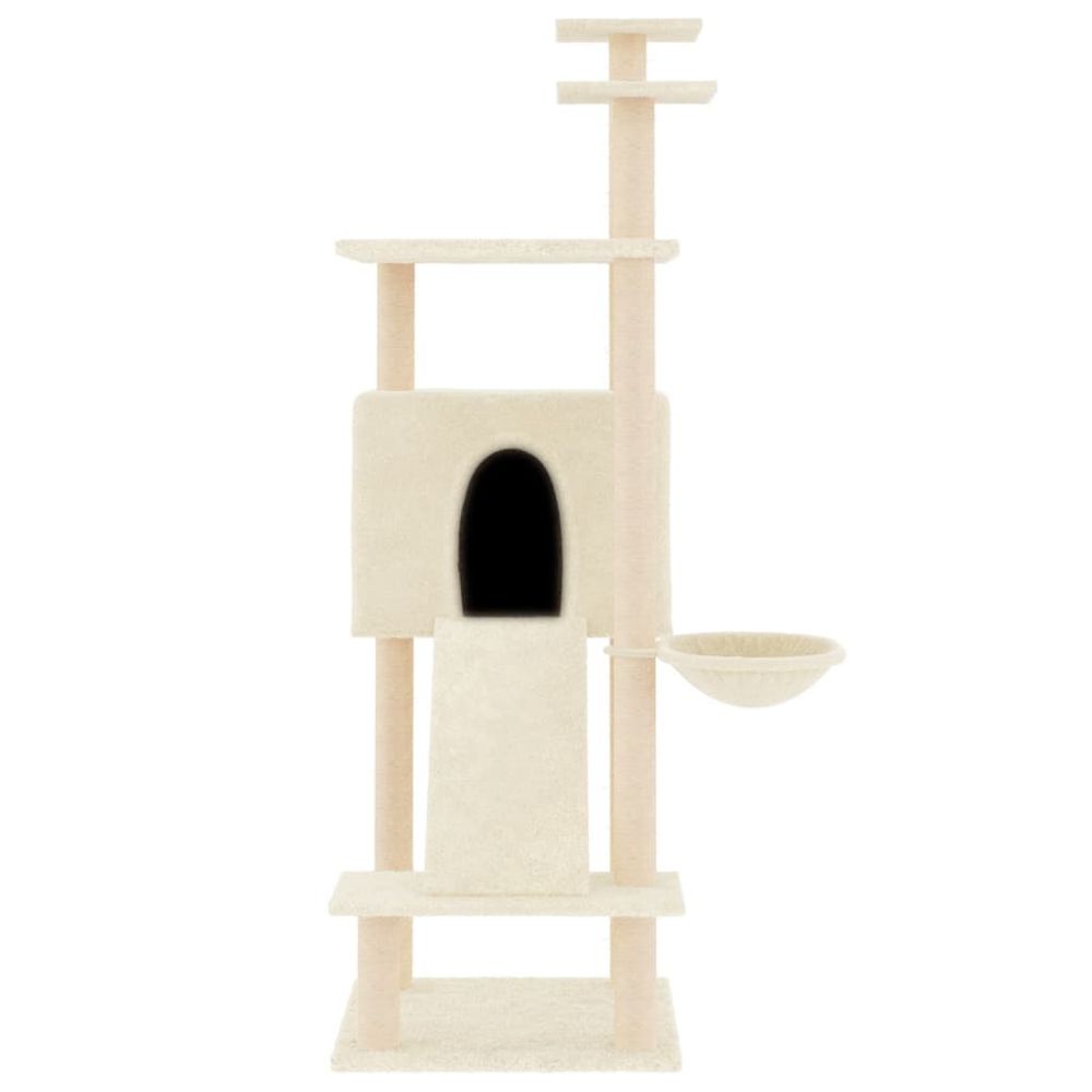 vidaxl tall cat tree cream