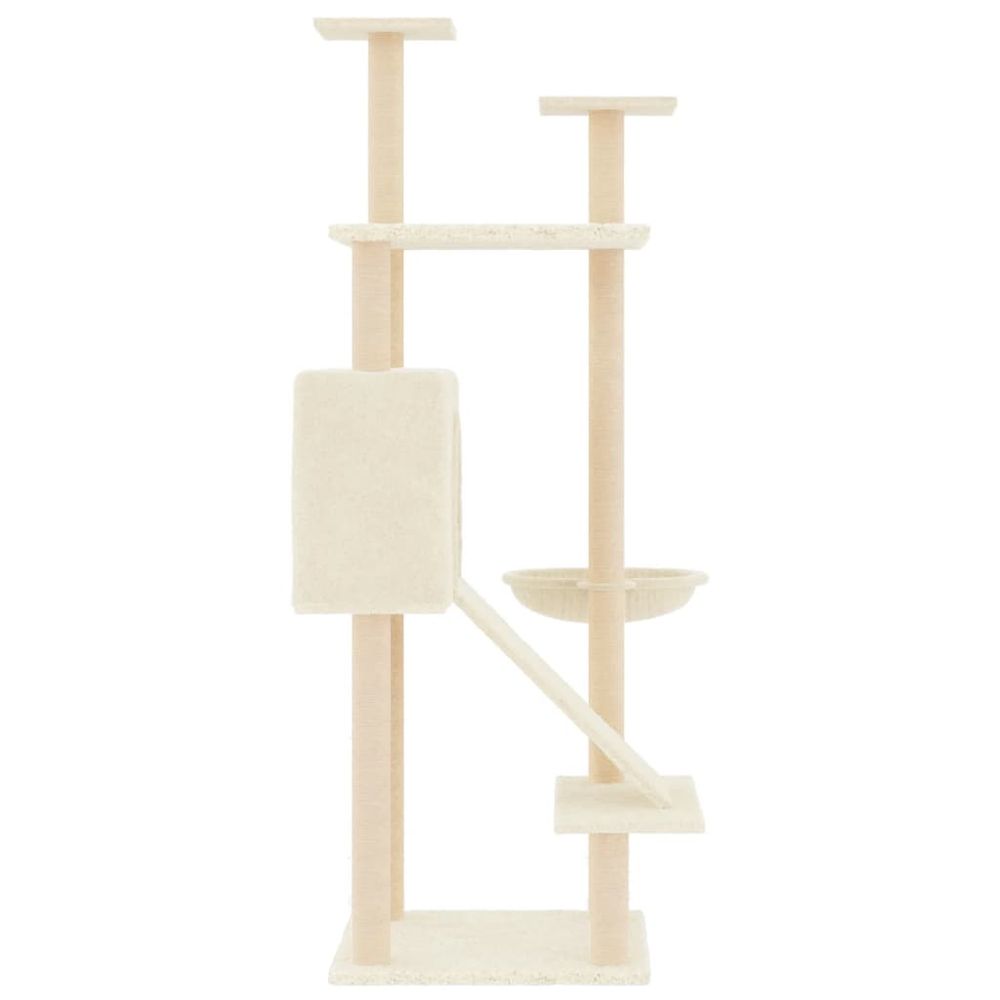 vidaxl tall cat tree cream