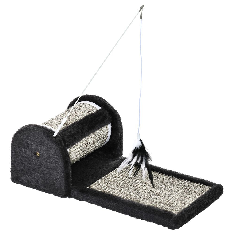 cat and kitten  scratching mat