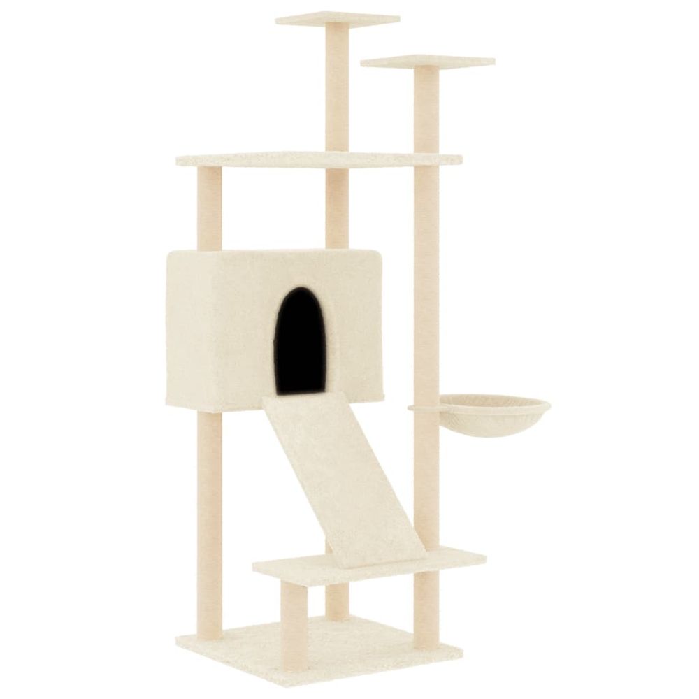 vidaxl tall cat tree cream