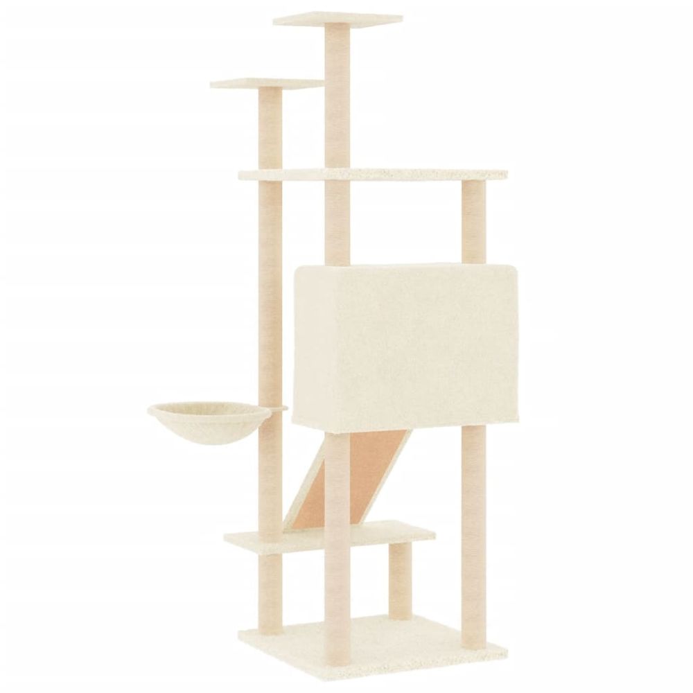 vidaxl tall cat tree cream