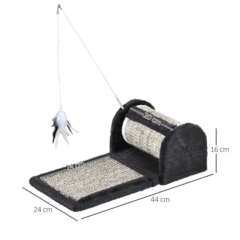 cat and kitten  scratching mat