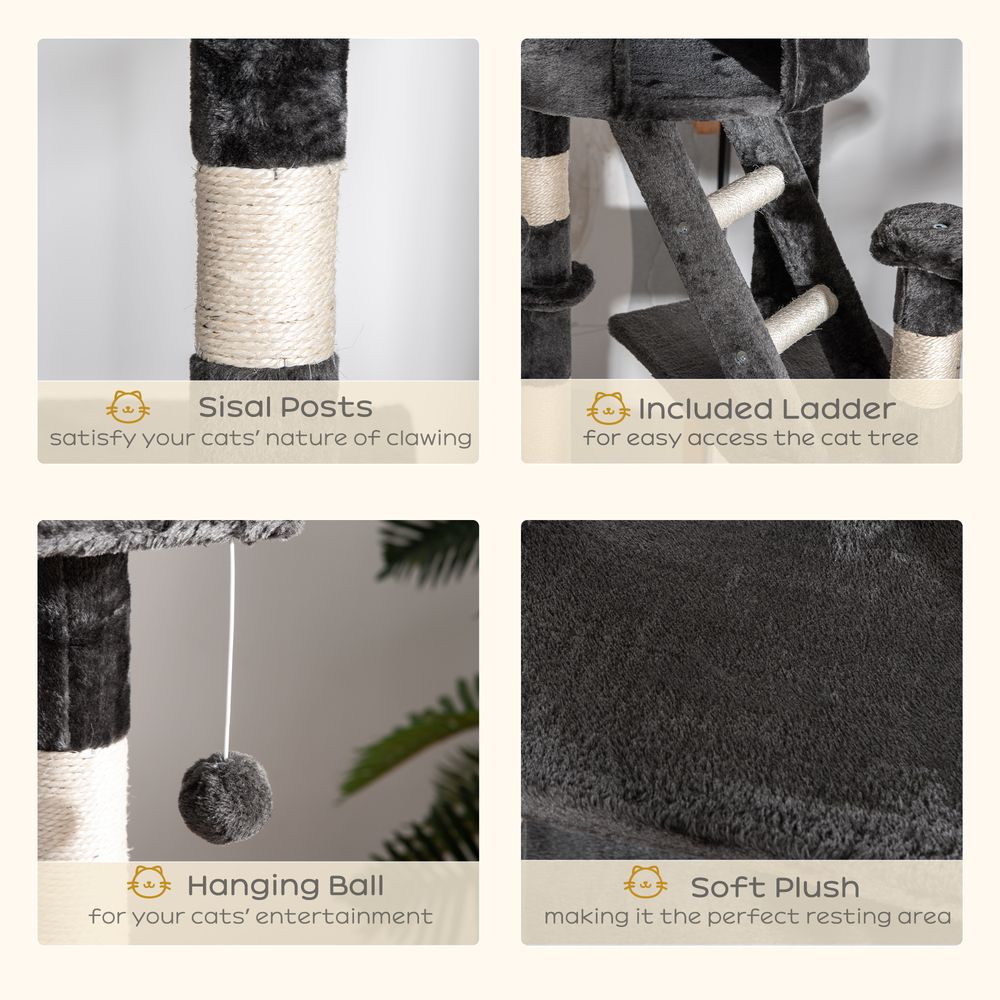 floor to ceiling cat Tree  dark grey