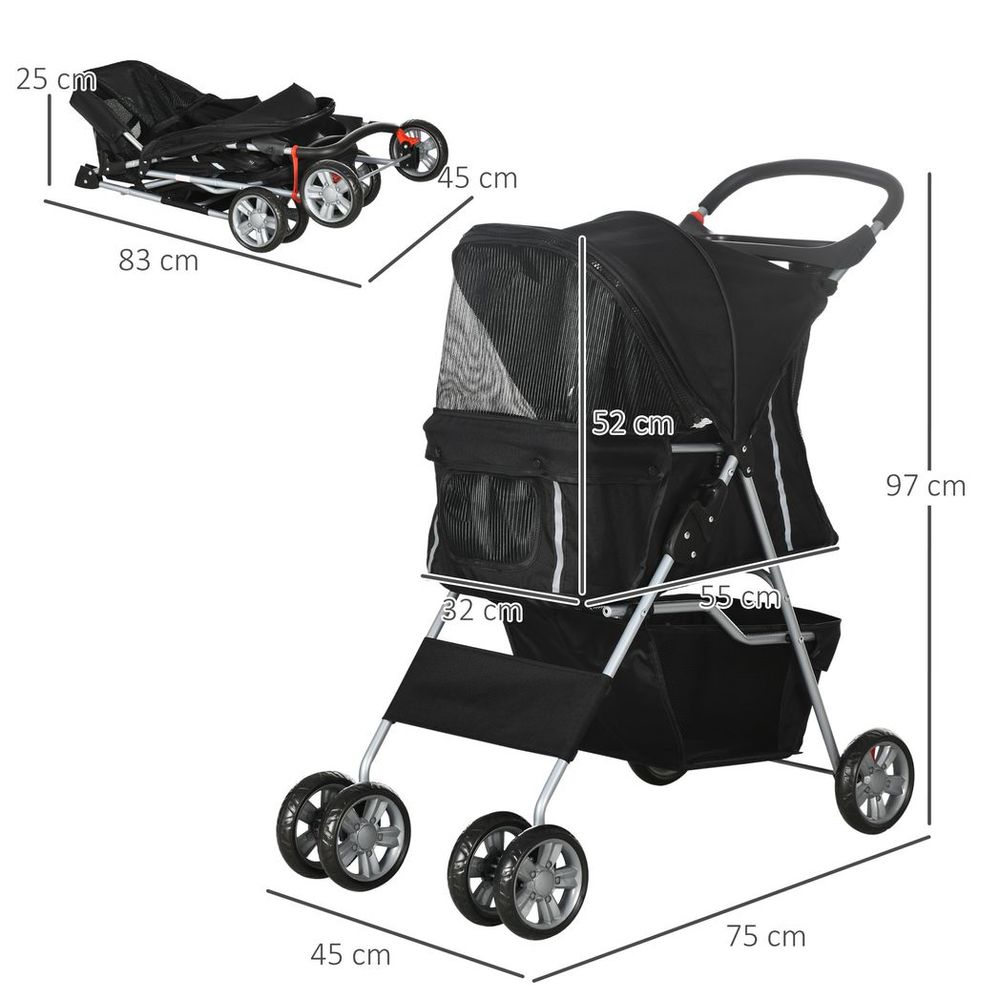 Four Wheel Pet Stroller