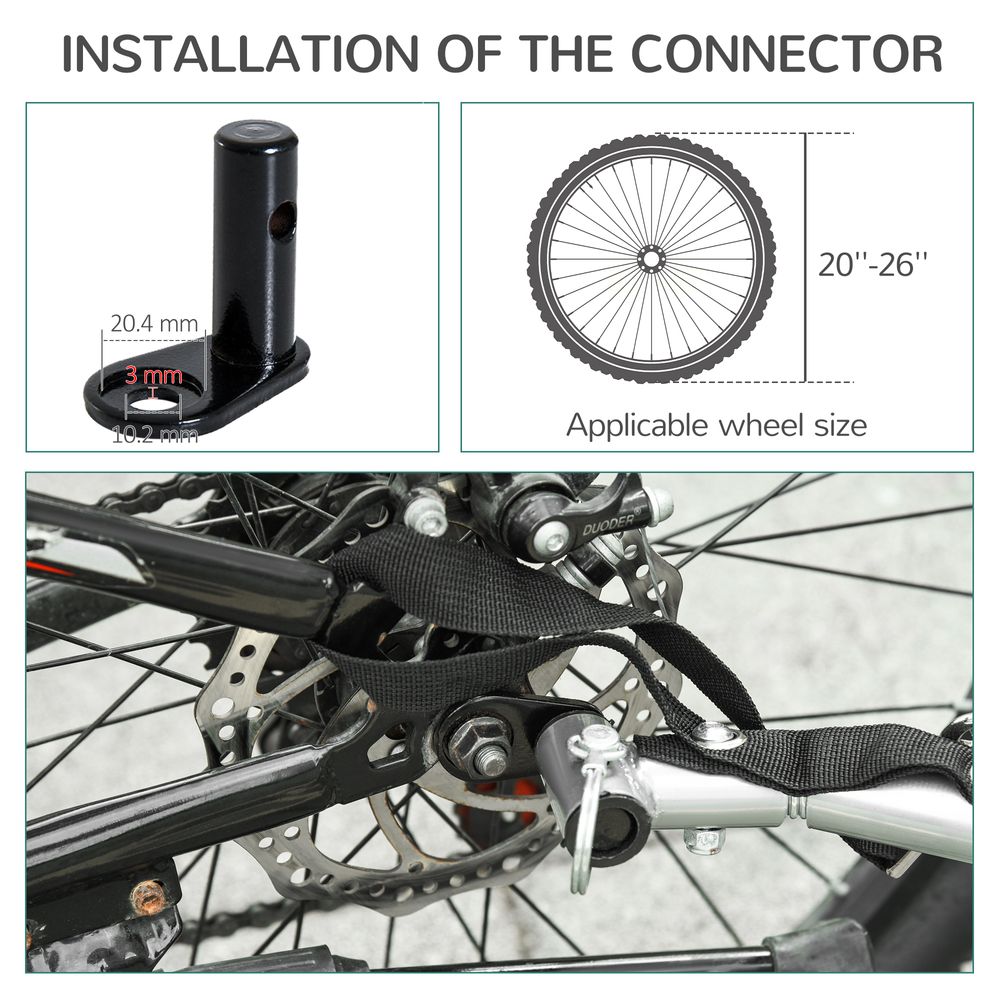 Installation pet bicycle trailer