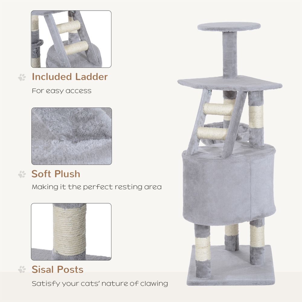 Cat Tree Deluxe Grey White