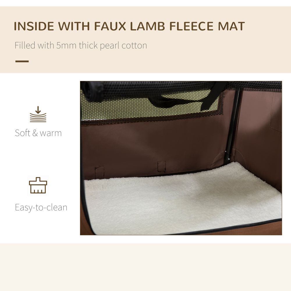 Soft and warm texture inside cat carrier