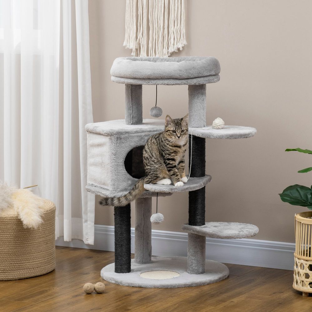 Cat Tree Ramp Light Grey
