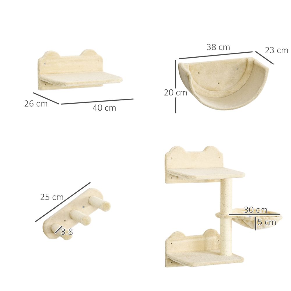 Multi Level Wall Mounted Cat Shelf