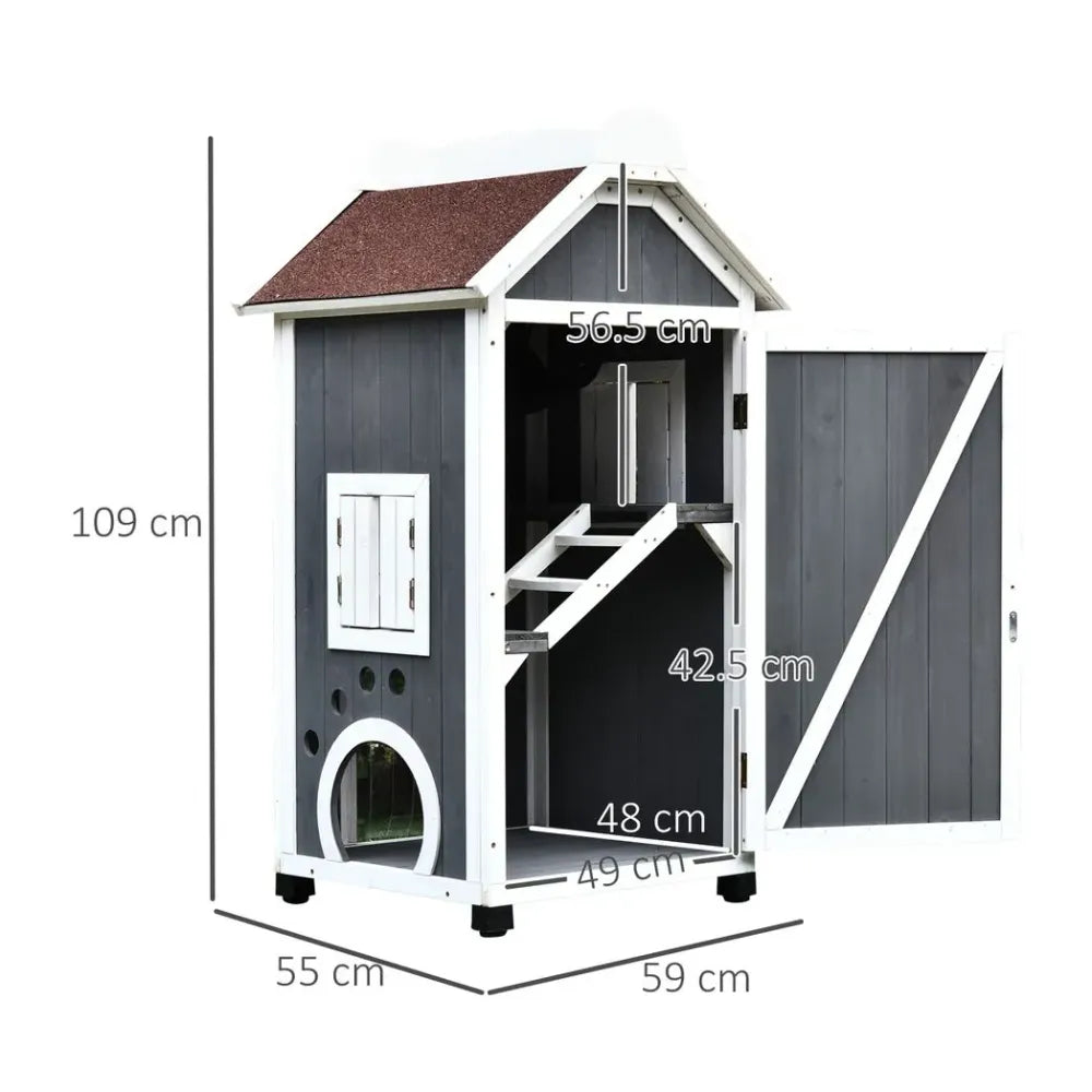 Outdoor Cat House Wood