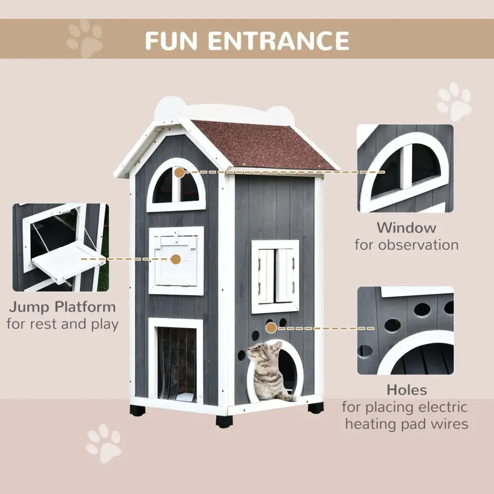 Outdoor Cat House Wood