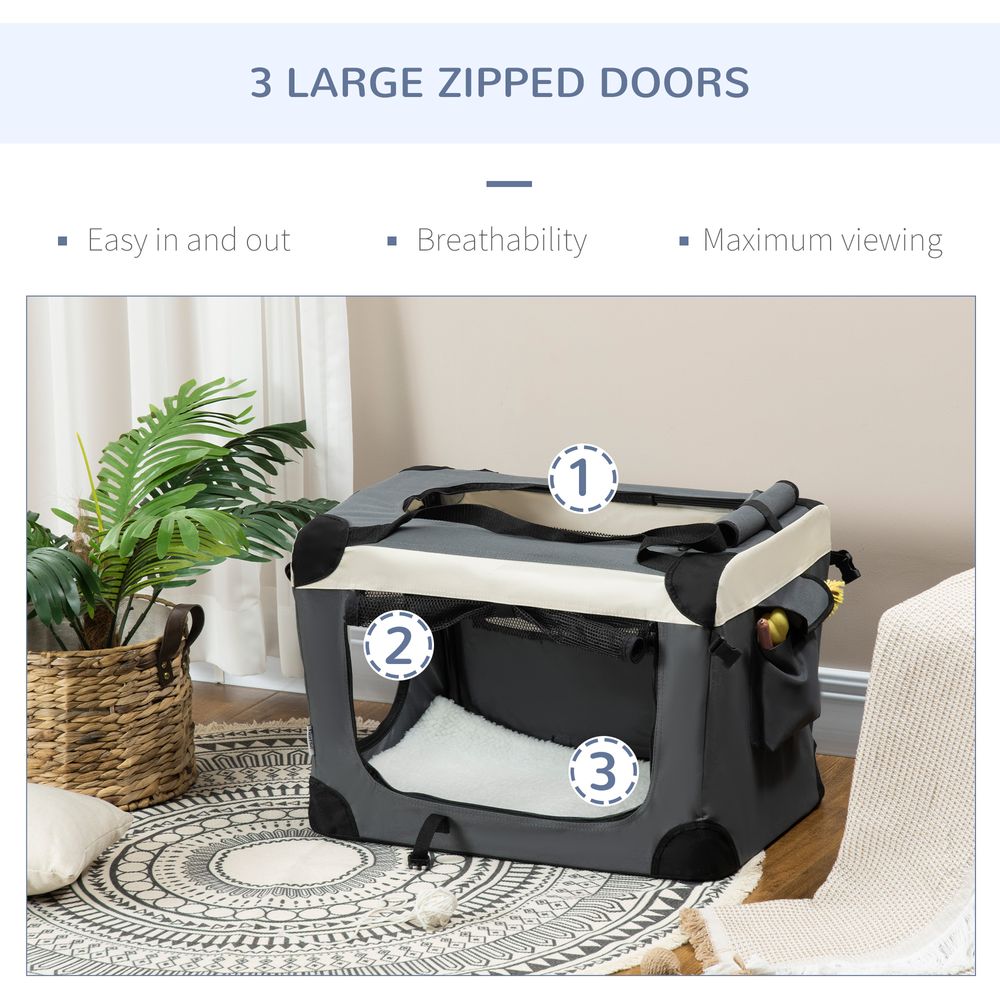 Large Cat Carrier Grey