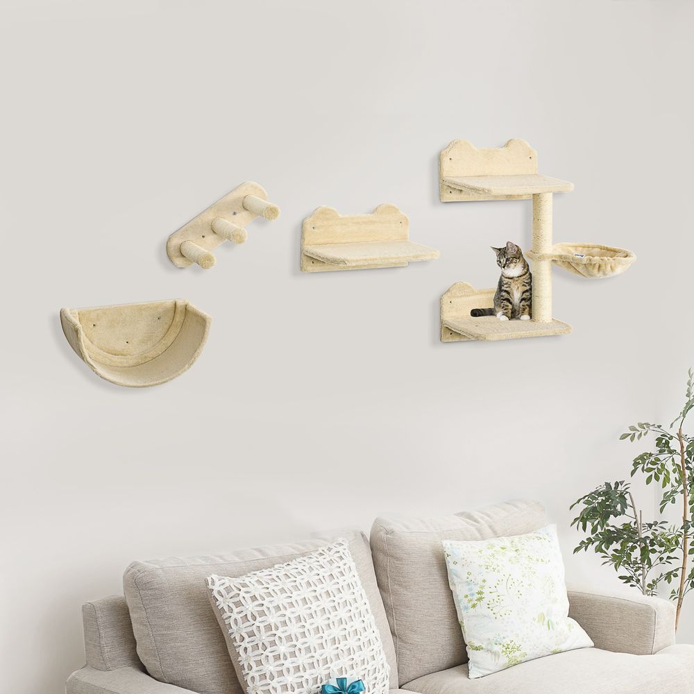 Multi Level Wall Mounted Cat Shelf