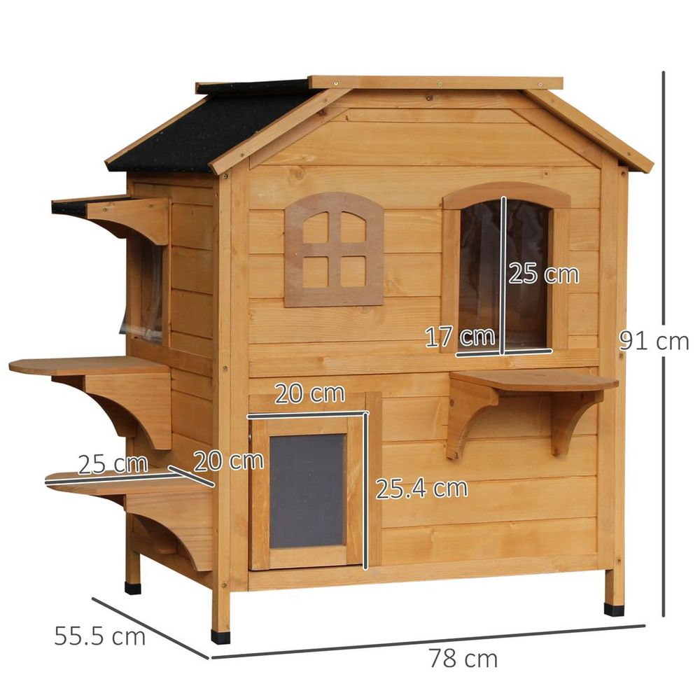Outdoor Wooden Cat House