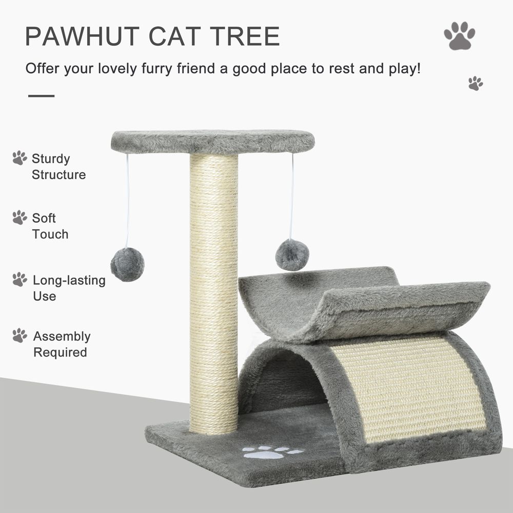 Tabby Cat Tree Tunnel
