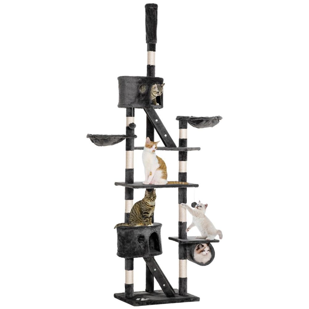 floor to ceiling cat Tree  dark grey
