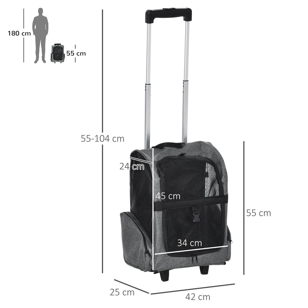 dimensions of Backpack Cat Carrier With Wheels