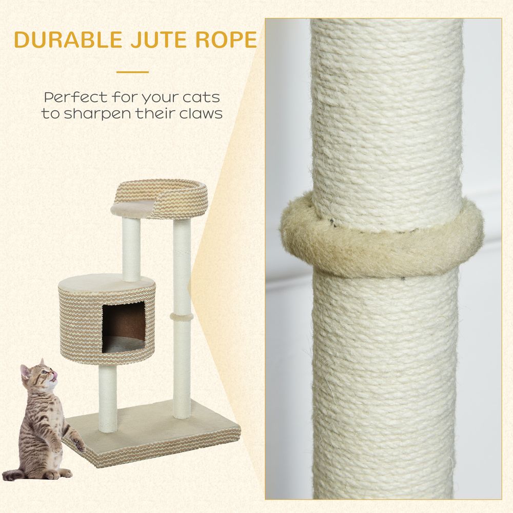 Jute rope scratching post for cats