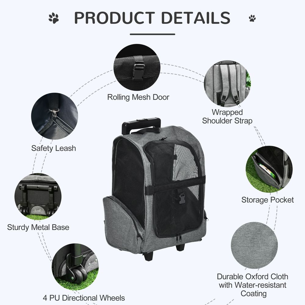 features of Backpack Cat Carrier With Wheels
