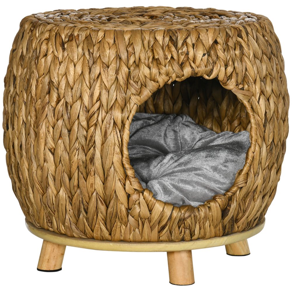 Wooden Cat House Stool with cushion
