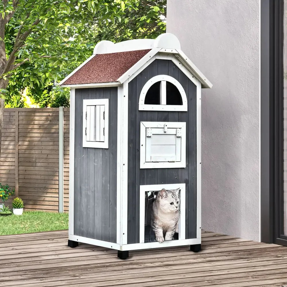 Outdoor Cat House Wood