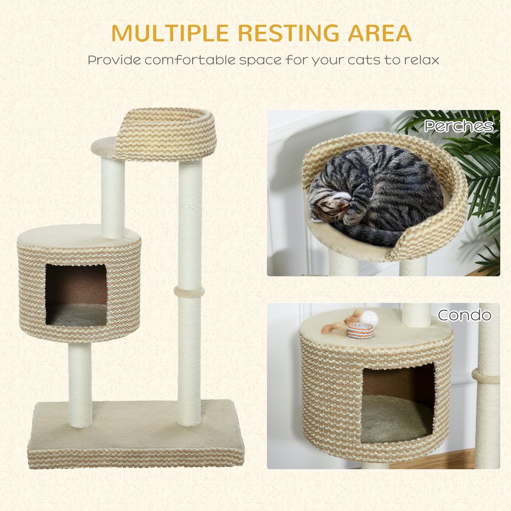 Multiple resting areas for cat tree
