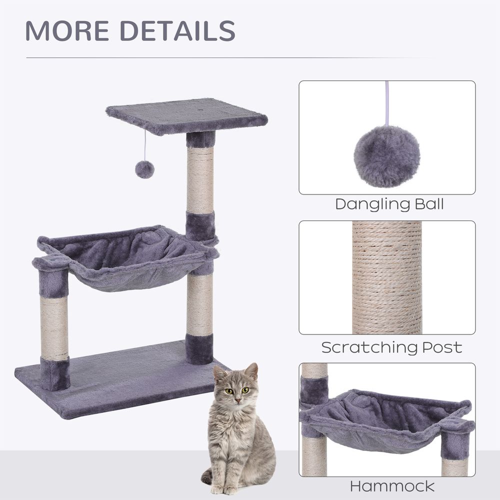 features of cat bed with perch scratching post