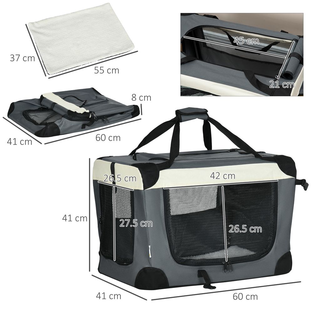 Large Cat Carrier Grey