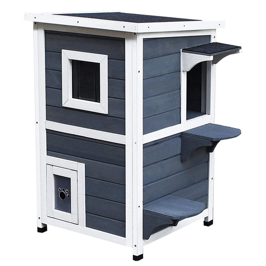 Outdoor Cat House Grey