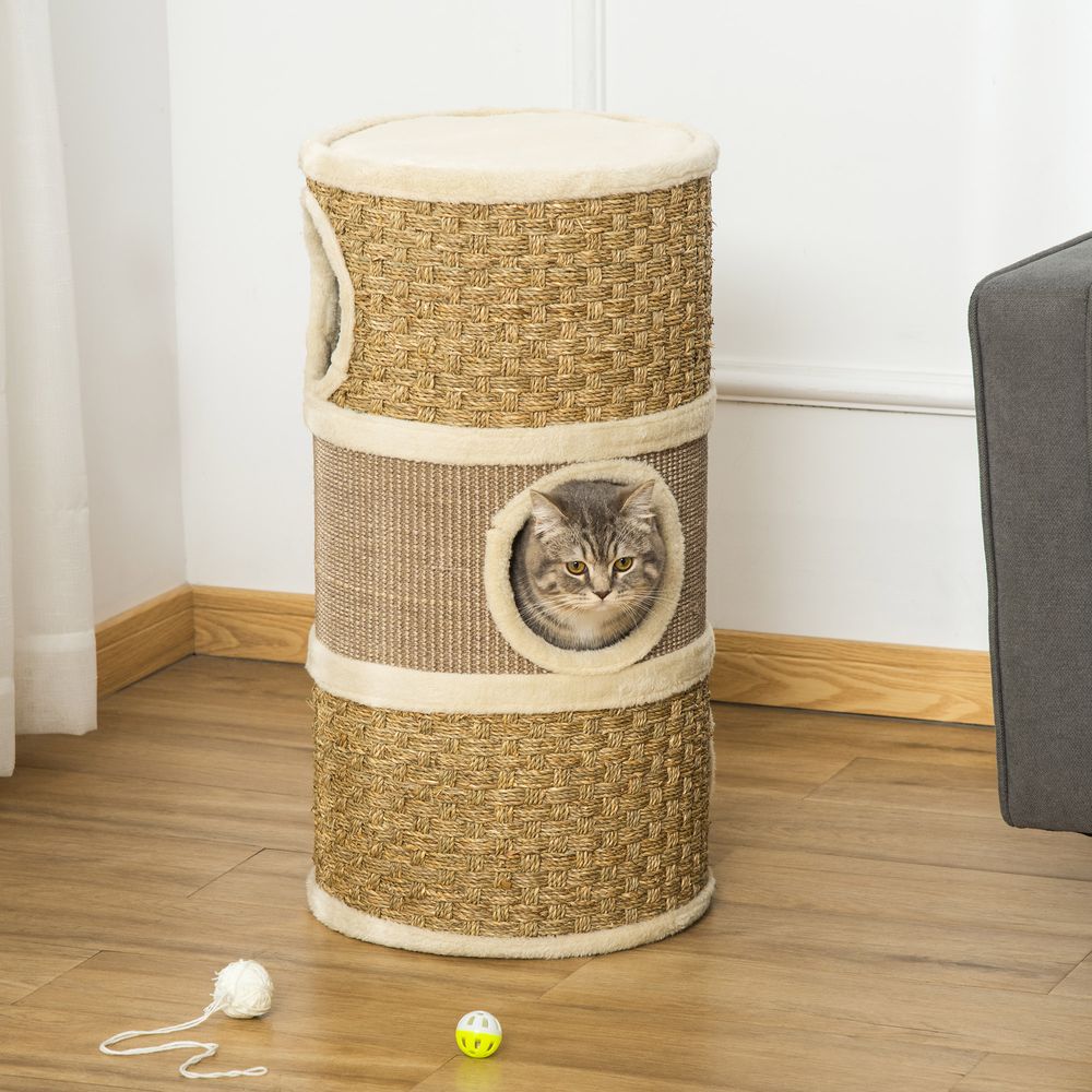 Cat Scratching Post Barrel