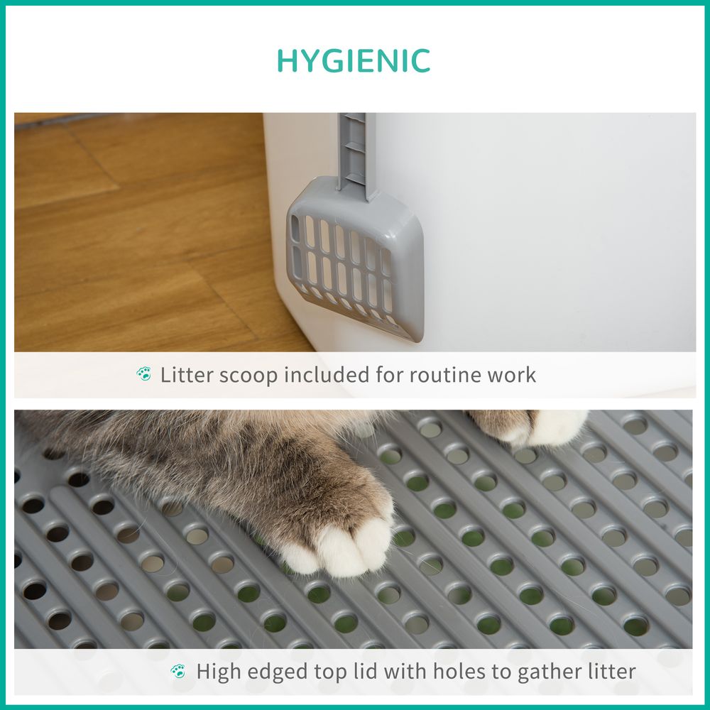 features of white Cat Litter Box