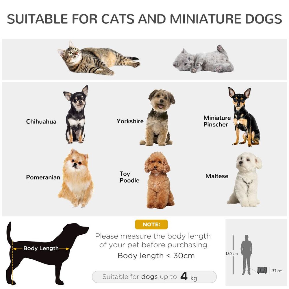Suitable cat carrier for cats and miniature dogs