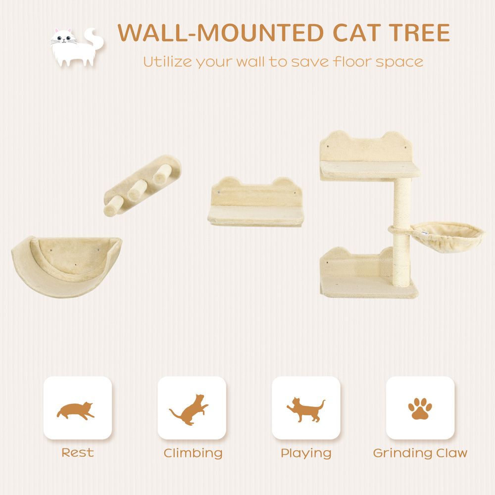 Multi Level Wall Mounted Cat Shelf